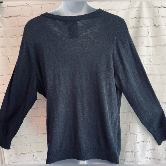 NWT Lane Bryant Faux Wrap Light Sweater Charcoal Grey Size 18/20 - Picture 3 of 7